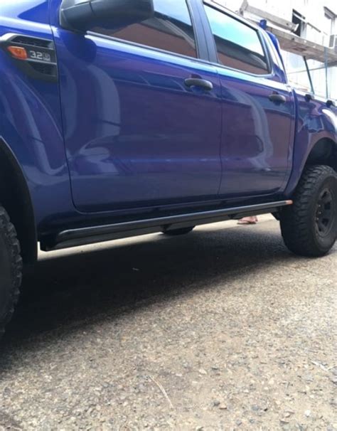 Ford Ranger With Rear Tub Angled Rock Sliders Side Steps Essential 4x4