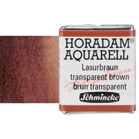 Schmincke Horadam Half Pan Watercolor Transparent Brown Jerry S Artarama