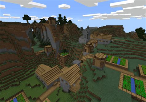 22069: Mountain Village - MCPE Seeds | minecrafts.us