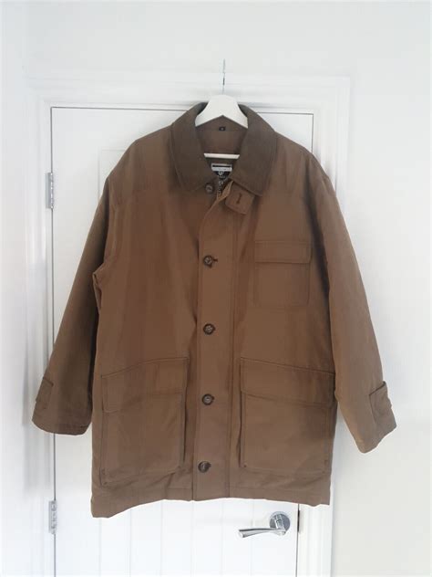 Baracuta Mens Brown Utility Jacket Coat Leather Colla Gem