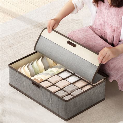 Earkity Drawer Organizer For Clothing Sock Underwear Organizer Dividers Foldable Fabric Closet