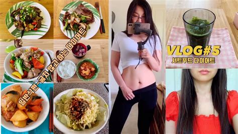 Sub Diet Vlog 5 서트푸드 일반식 다이어트편서트푸드 주스 총 495kg Youtube