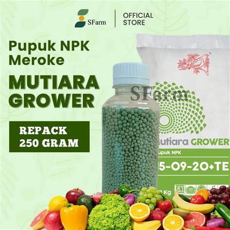 Jual Pupuk Meroke Mutiara Grower Gr Kemasan Repack Shopee Indonesia