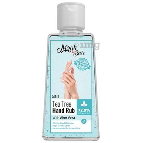 Mirah Belle Hand Rub Sanitizer 50ml Each Tea Tree With Aloe Vera Buy