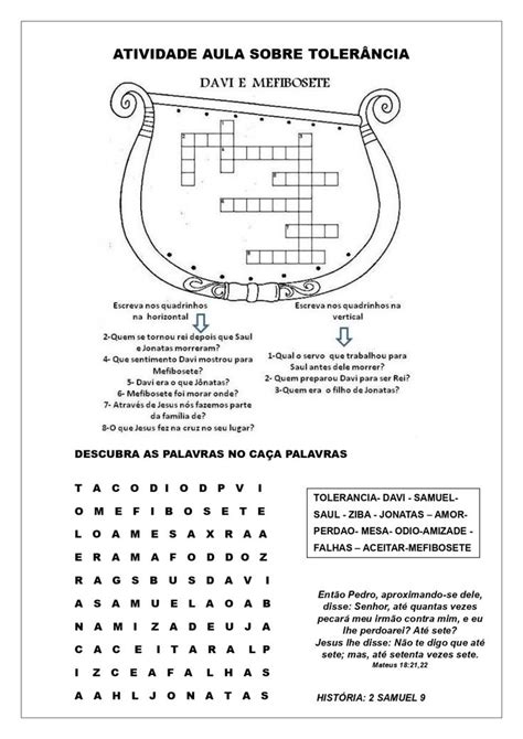 Atividade Sobre Tolerancia Atividades Hist Rias B Blicas Atividades