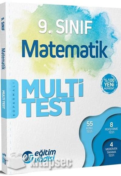 9 Sınıf Matematik Multi Test Eğitim Vadisi 9786051943701