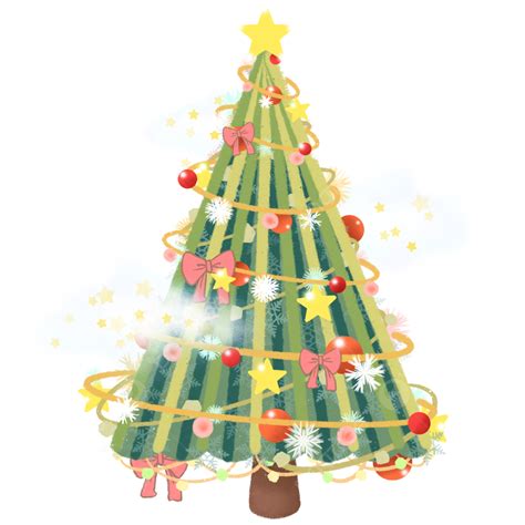 Cartoon Hand Drawn Christmas Festive Cute Christmas Tree Hand Painted