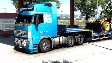 ETS 2 Volvo FH Classic Transporting A Backhoe Part 2 YouTube