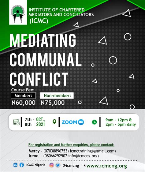 Mediating Communal Conflicts 18 Cpd Units Icmc