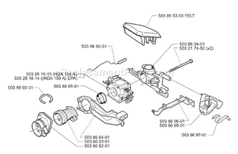 Husqvarna 350 Chainsaw Parts Breakdown