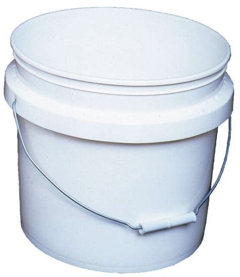 Pail Bucket White Plastic 90mil 35gal Budget Marine