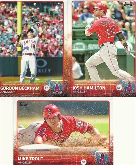 Gordon Beckham Los Angeles Angels Baseball Mike Trout Trading Cards