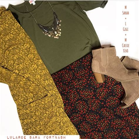 Perfect Fall Outfit Lularoe Sarah Cardigan Lularoe Gigi Fitted Tee