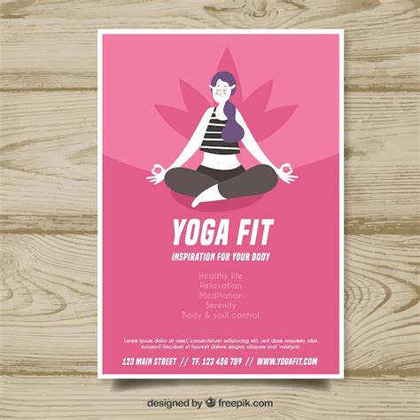 Free Vector Yoga Cover Template