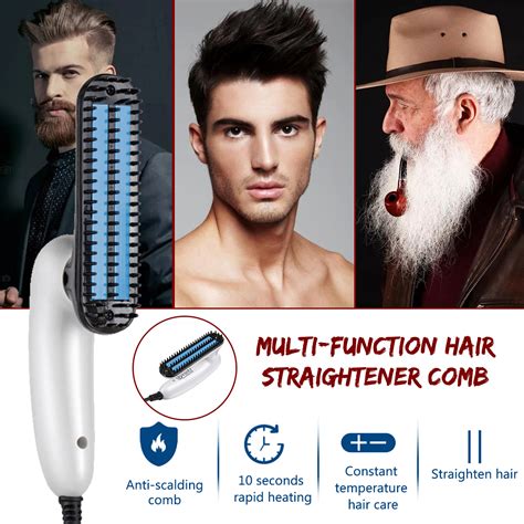 Multifunctional Portable Electric Beard Straightener Comb Comb And Beard Brush Massager Tool For