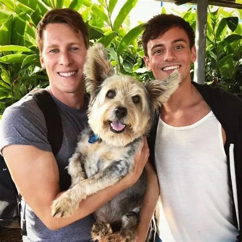 Tom Daley posts ADORABLE family snap with husband and 'adopted' dog ...