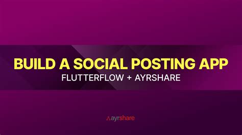 Build A Social Media Posting App In No Code Platform Flutterflow