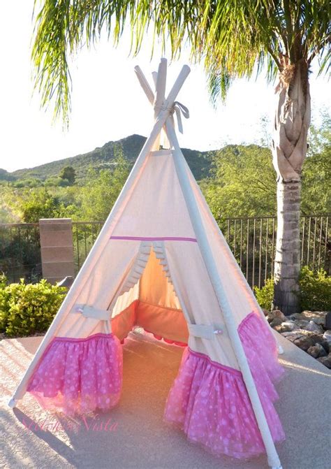 Poetic Princess Teepee Hot Pink Dot Tulle Ready To Ship Etsy