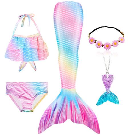 Babae Ng Nag Swim Tail Mermaid Costume Cosplay Mga Swimsuit Fantasy Beach Bikini Maaari Shopee