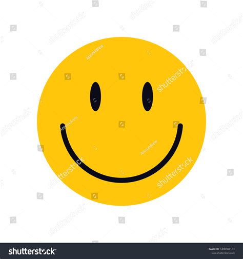 Yellow Smiley Face Your Design Happy Stock Vector (Royalty Free ...