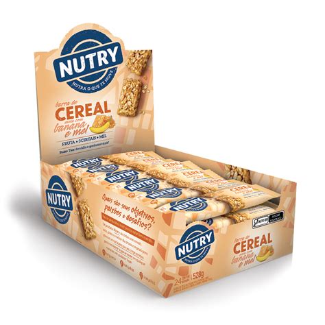Barra De Cereal Indicada Por Nutricionista - Barra De Cereal Nutry Banana, Aveia E Mel 24 un