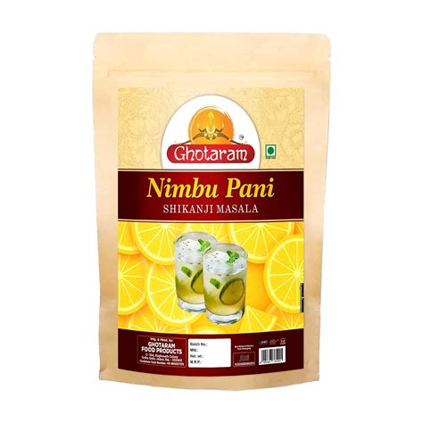 Ghotaram Nimbu Sharbat E Khass Nimbu Pani Shikanji Masala India S