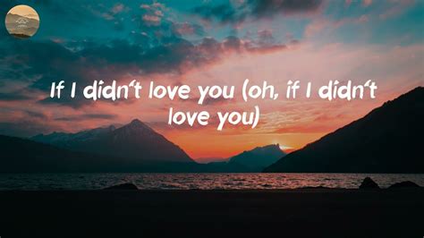 Jason Aldean If I Didnt Love You Lyric Video Youtube