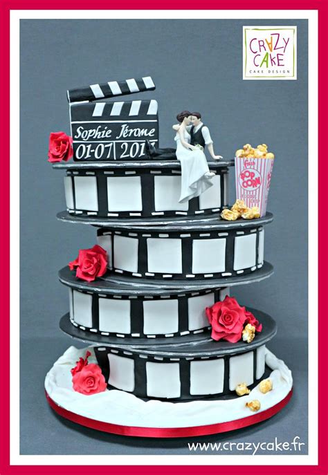 Cinema wedding cake - Decorated Cake by Crazy Cake - CakesDecor