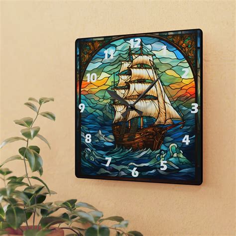 Nautical Ship Acrylic Wall Clock Unique Timekeeping For Ocean Inspired