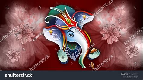 Lord Ganesha Colorful Background Wallpaper God Stock Illustration ...