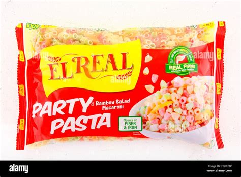 Antipolo City Philippines February 6 2019 Pack Of Party Pasta On An Isolated White