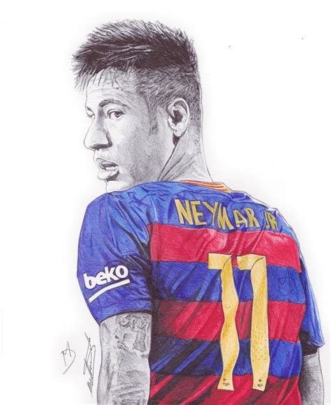 Neymar Jr Ballpoint Pen Drawing By Demoose21 On Deviantart