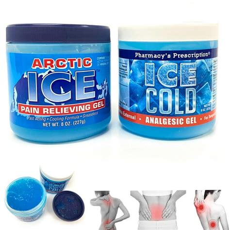 1 Pc Ice Analgesic Gel Menthol Muscle Rub Pain Relief Cream 8 Oz Jar Sore Strained