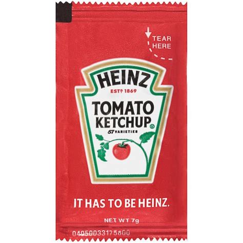 Heinz Tomato Ketchup Packets 1000case