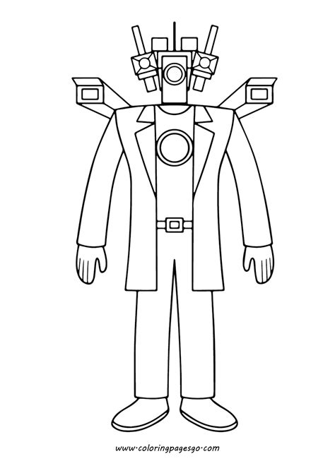 Titan Cameraman Coloring Page Printable