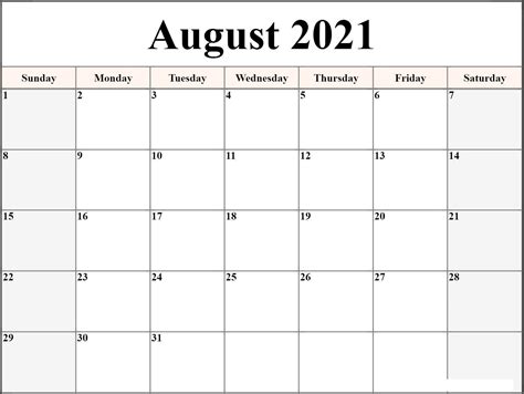 2021 Microsoft Word Calendar Template Free Word Template