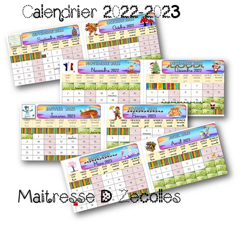 CALENDRIER 2022 2023 Toutes Les Zones A B ET C Mes Tresses D