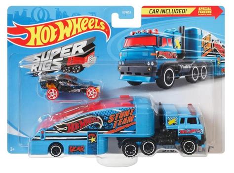 Hot Wheels Caminhão Super Rigs E Carrinho 1 64 Mattel Bdw51 Caminhões Motos e Ônibus de