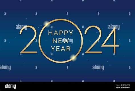 The Year 2024 Vector Title Illustration With New Year Greetings On A