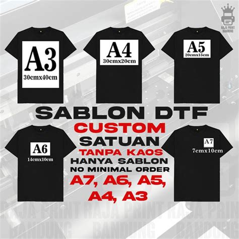 Jual Dtf Sablon Sticker Setrika Custom Satuan Tanpa Kaos Tinggal Press