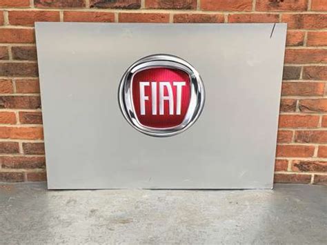 Fiat Sign On Metal Board Saturday Th Sunday Th June Automobilia