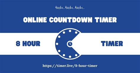 8 Hours Timer (No Ads, Big, Free Customize)