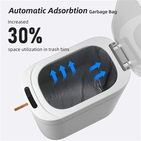 Mopall Rechargeable Bathroom Trash Can Motion Sensor Trash Can