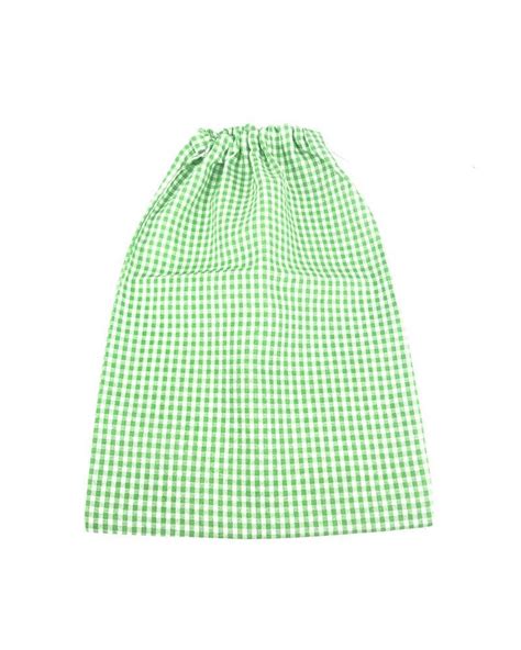 Bolsa de Pan Vichy Algodón Color Verde