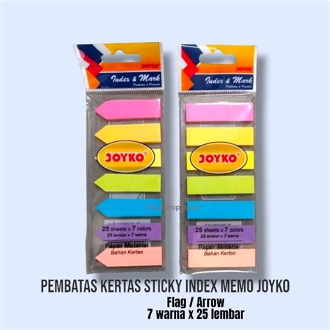 Jual Kertas Tempel Pembatas Kertas Sticky Notes Arrow Flag Pc