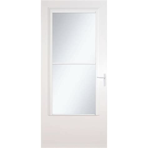 Larson Concord White Mid View Wood Core Storm Door Common 36 In X 81 In Actual 3575 In X 79