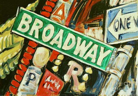 Broadway Street Sign Painting by Alan Metzger - Fine Art America