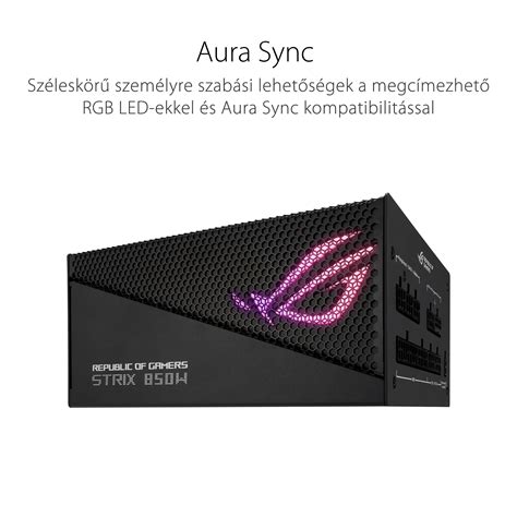 Asus Rog Strix 850g Aura Gaming 850w Moduláris Tápegység 90ye00p2 B0na00