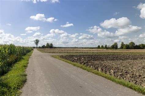 Paved Highway In Rural Areas Stock Image Image Of Clouds Simple