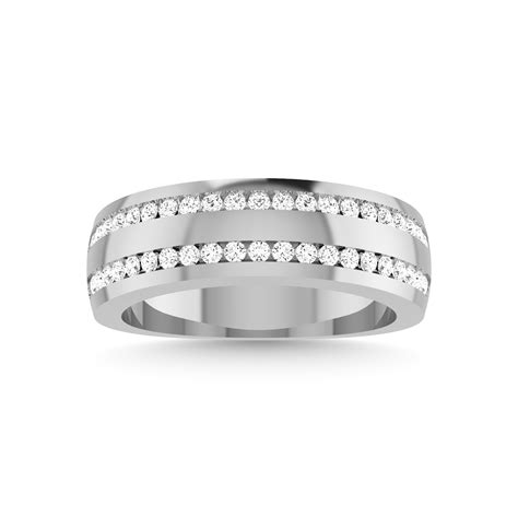 10k White Gold Diamond 1 2 Ct Tw Mens Wedding Band Unclaimed Diamonds